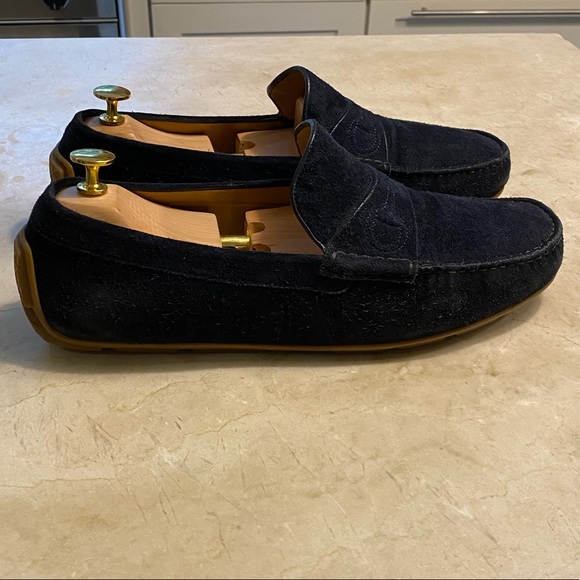 Gucci blue suede driving moc - Picture 2 of 9